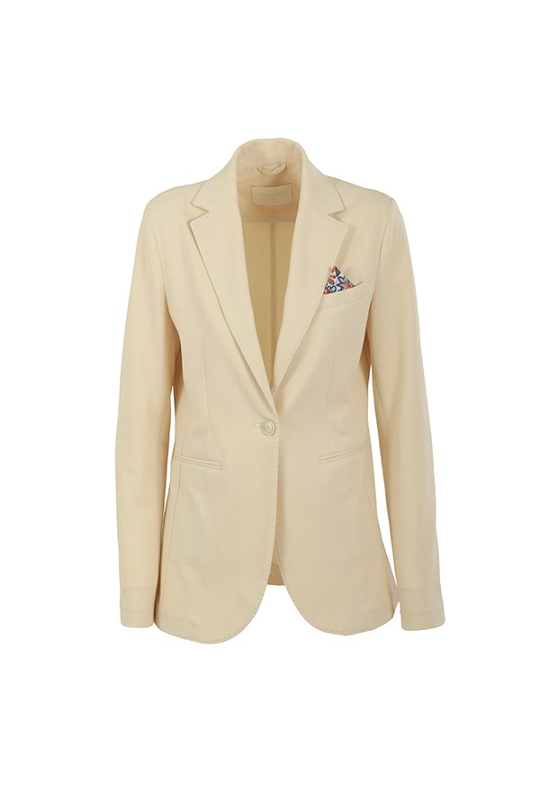 Giacca Circolo Oxford in Piquet Sugar